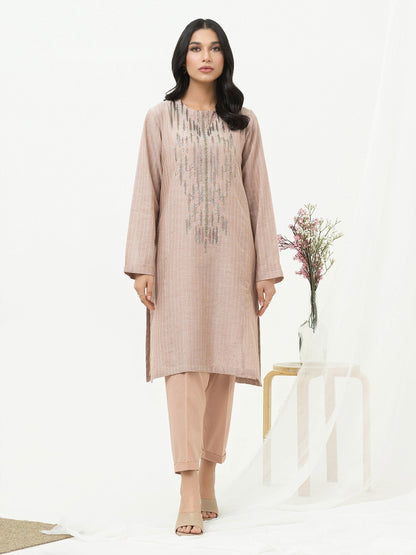 2 Piece Yarn Dyed Suit-Embroidered (Pret)