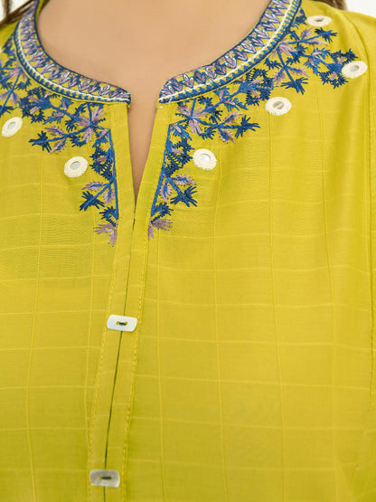 Limelight - Texture Lawn Shirt-Embroidered (Pret)