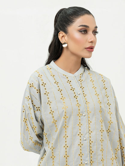 Limelight - Cambric Kurti- Embroidered (Pret)