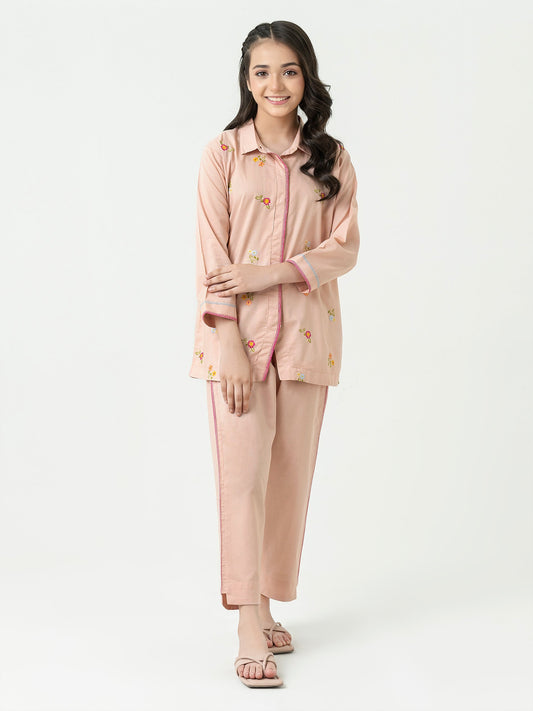 Limelight - 2 Piece Cambric Suit-Embroidered (Pret)