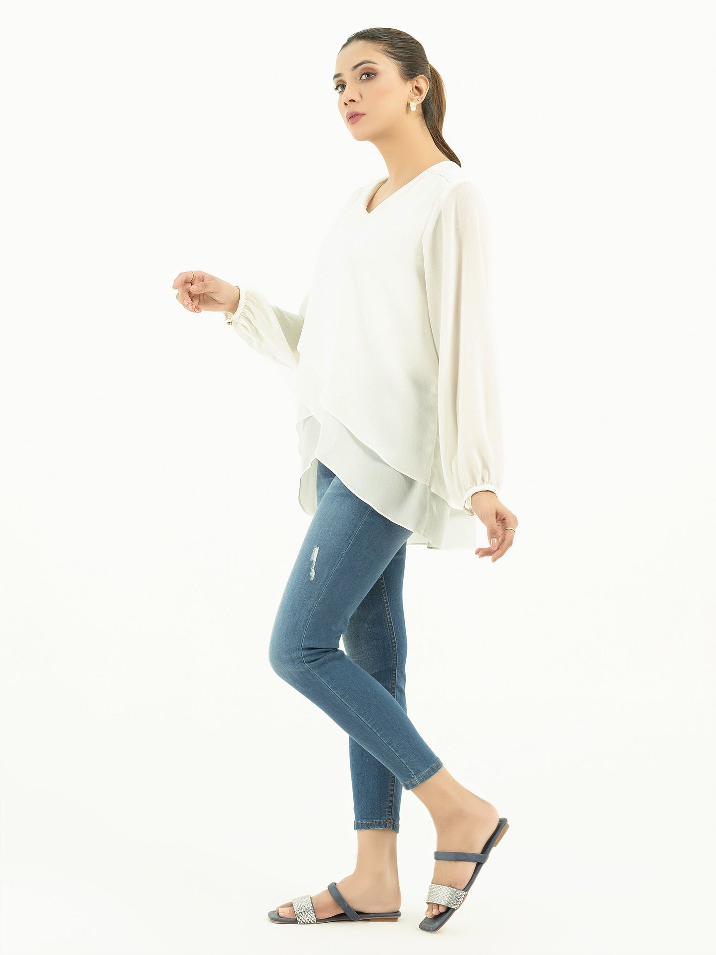 Limelight - Dyed Chiffon Top