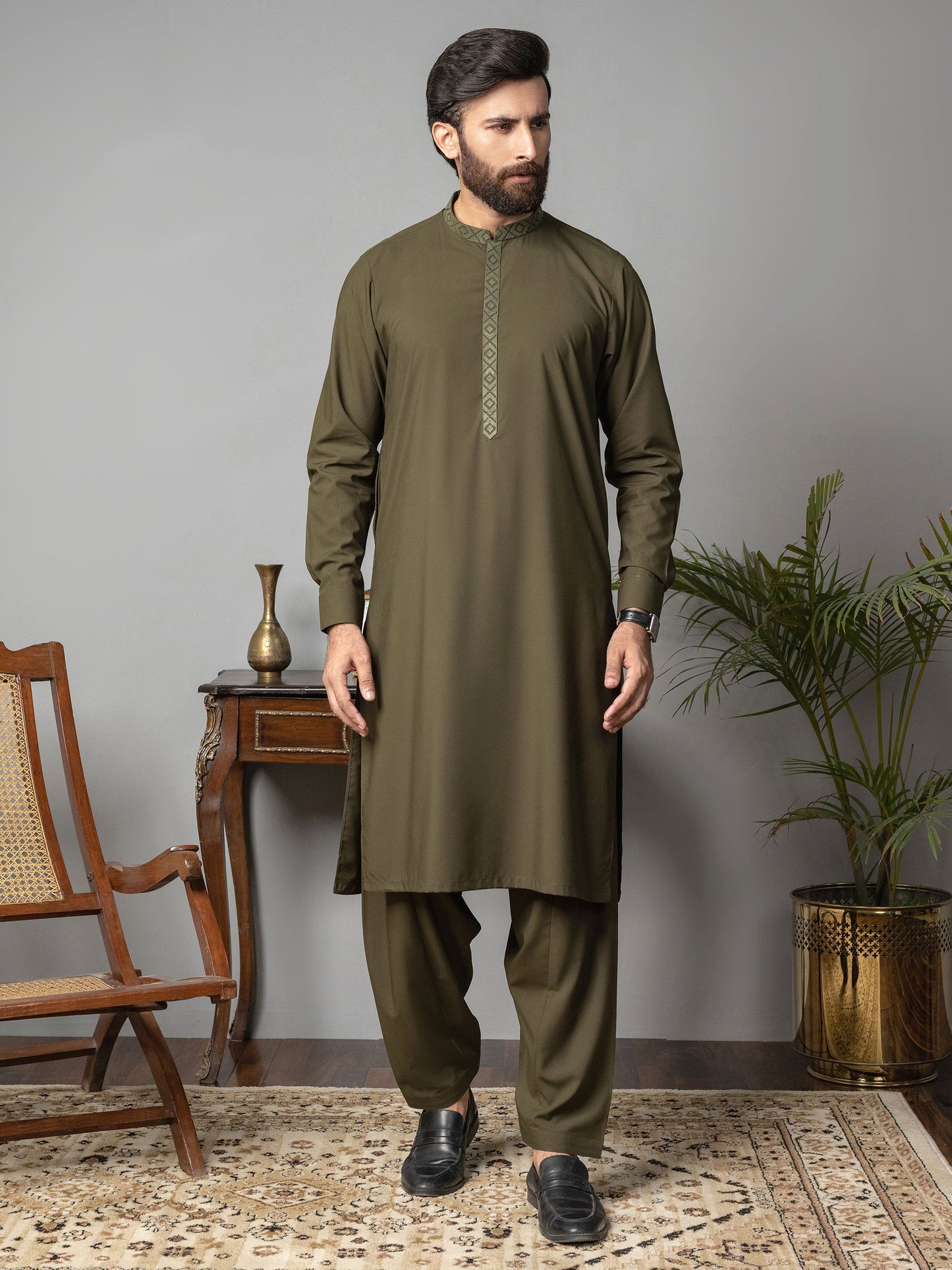 Limelight - Wash and Wear Suit-Embroidered