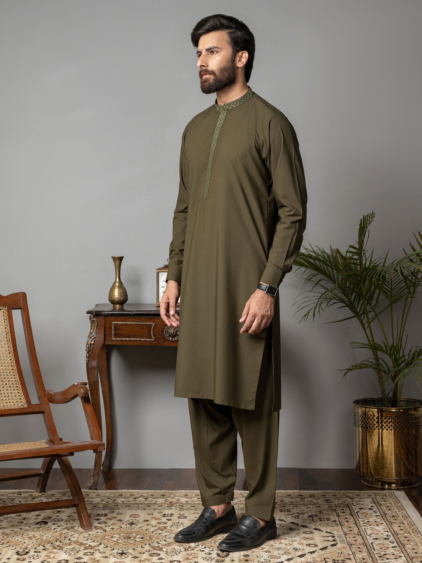 Limelight - Wash and Wear Suit-Embroidered