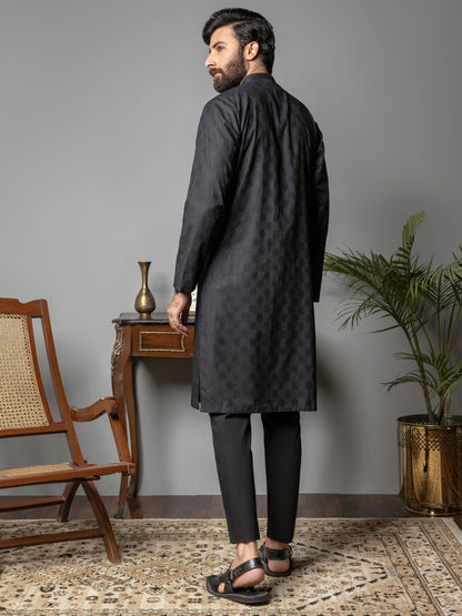 Limelight - Self Jacquard Kurta