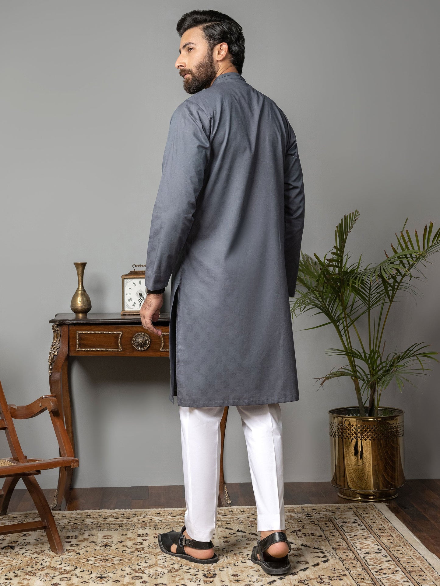 Limelight - Self Jacquard Kurta