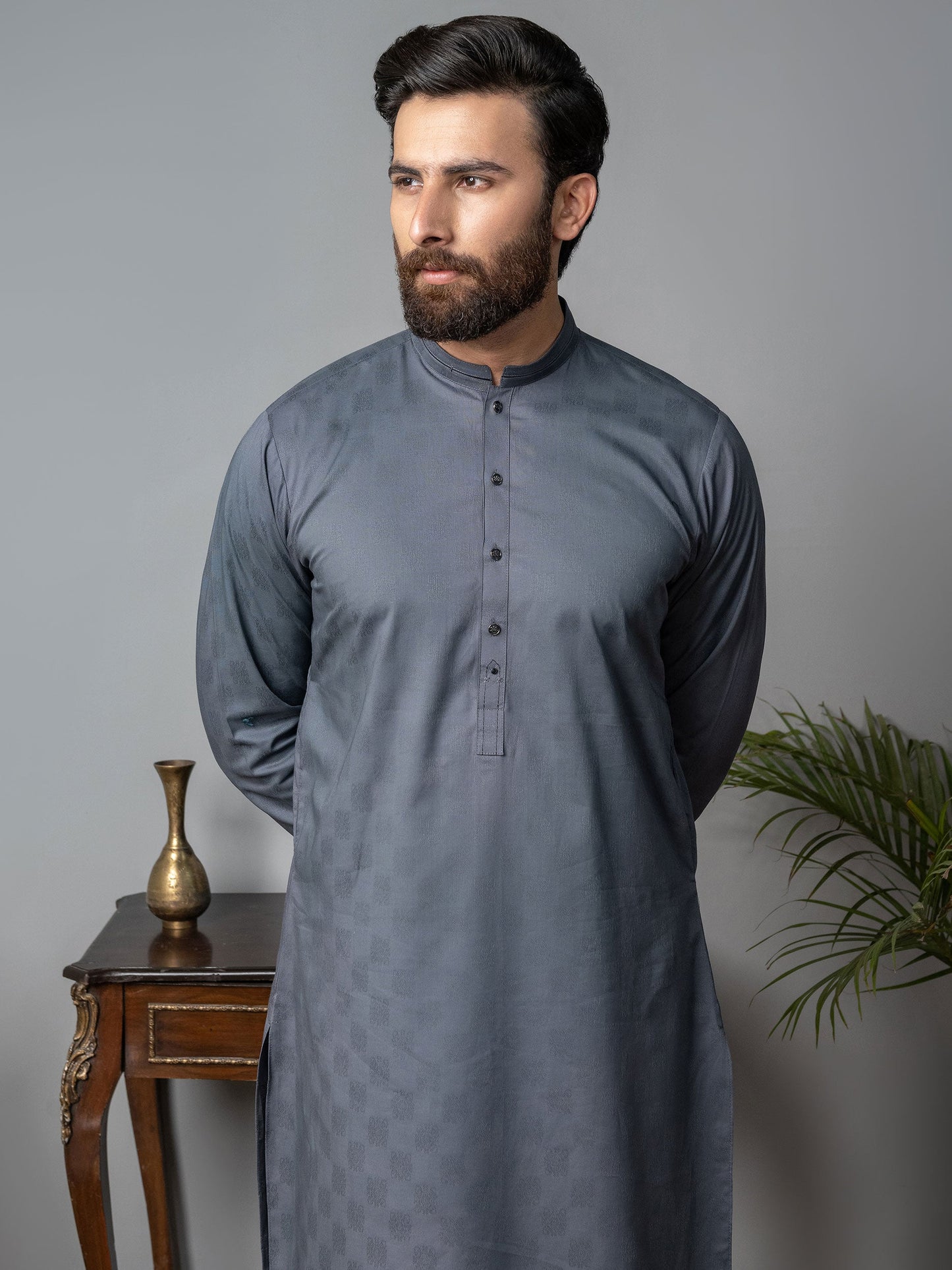 Limelight - Self Jacquard Kurta