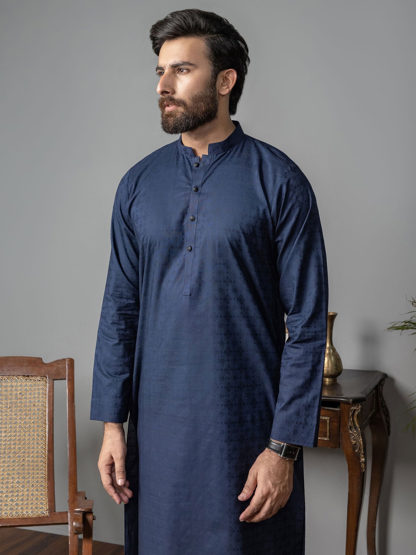 Limelight - Self Jacquard Kurta