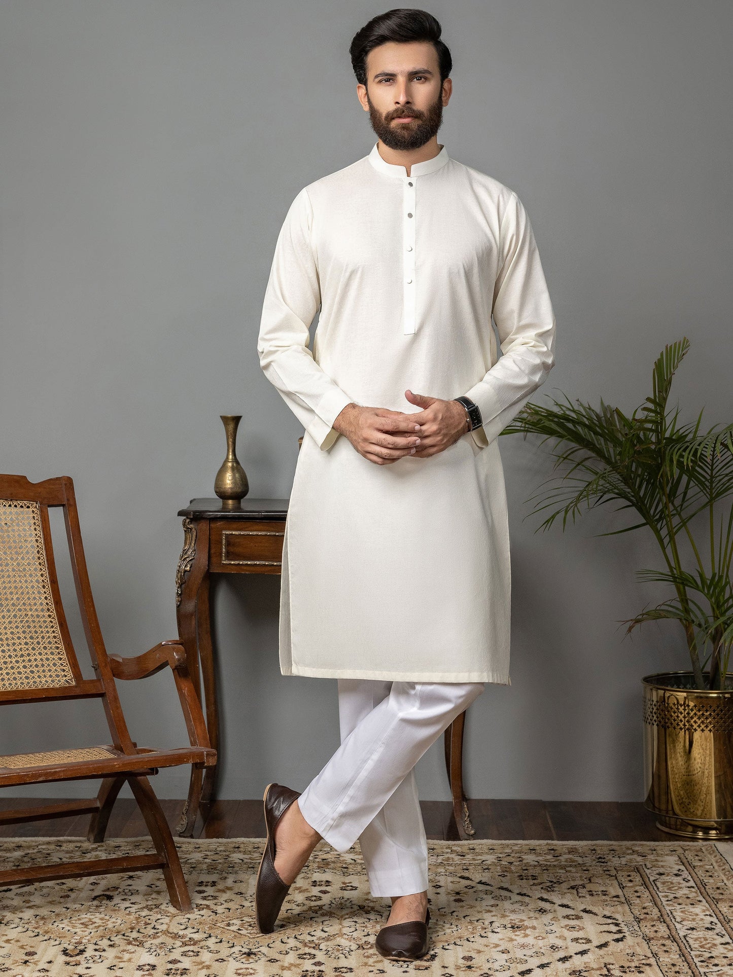 Limelight - Self Jacquard Kurta