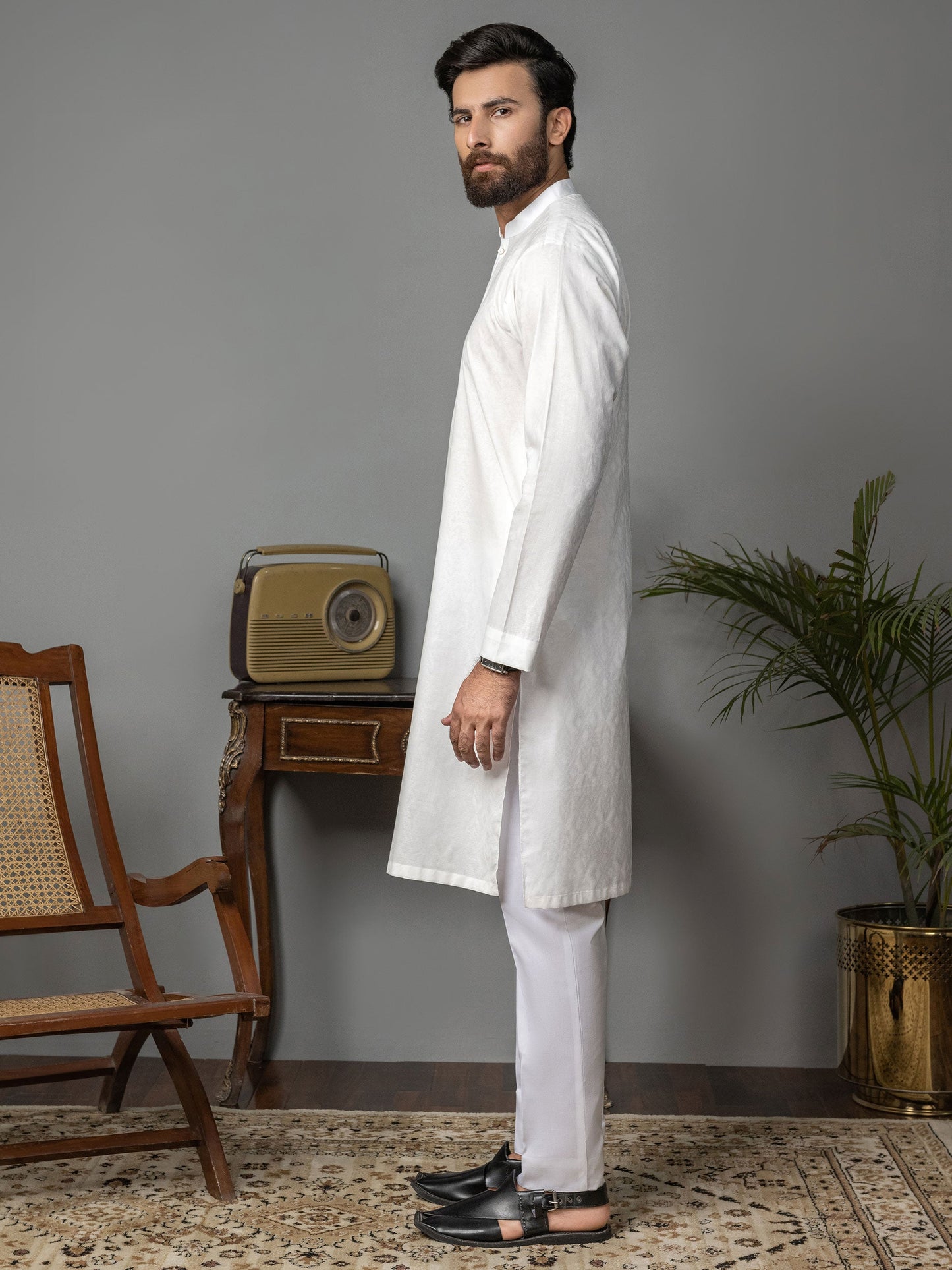 Limelight - Self Jacquard Kurta