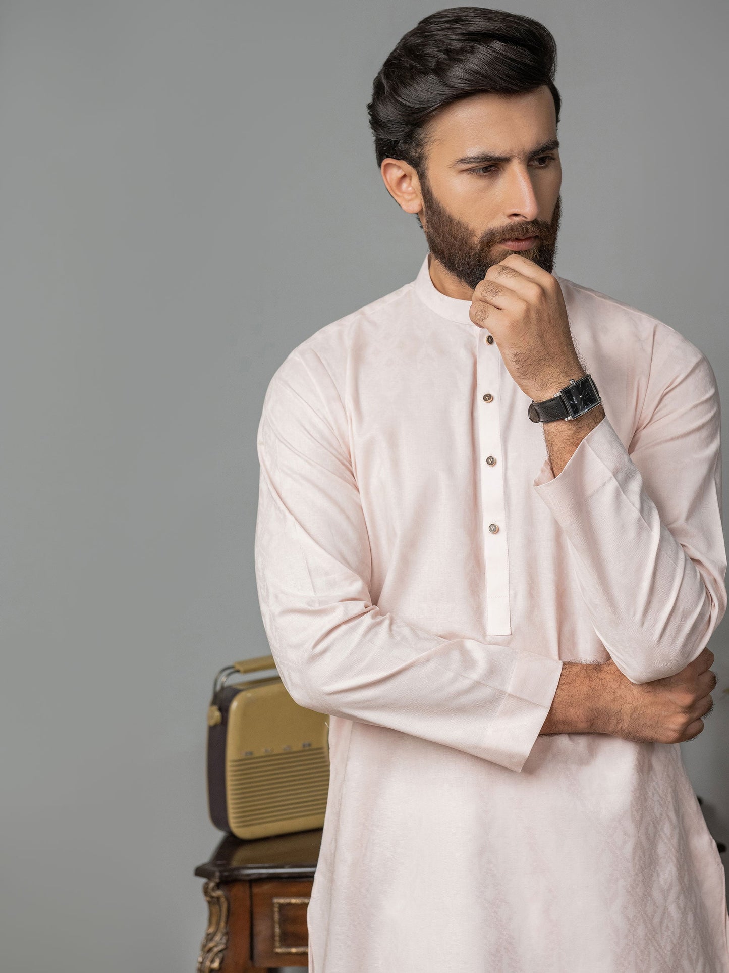 Limelight - Self Jacquard Kurta