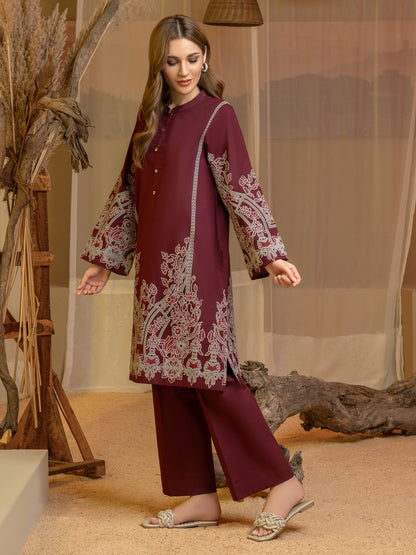 2 Piece Khaddar Suit-Paste Print(Unstitched)