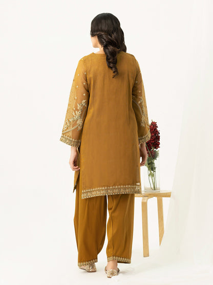 Limelight - 2 Piece Cotton Net Suit-Embroidered (Pret)