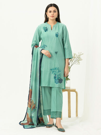 Limelight - 3 Piece Texture Lawn Suit-Embroidered (Pret)