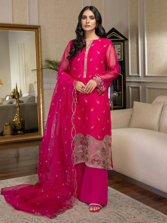 Limelight - 2 Piece Organza Suit-Embroidered (Unstitched)