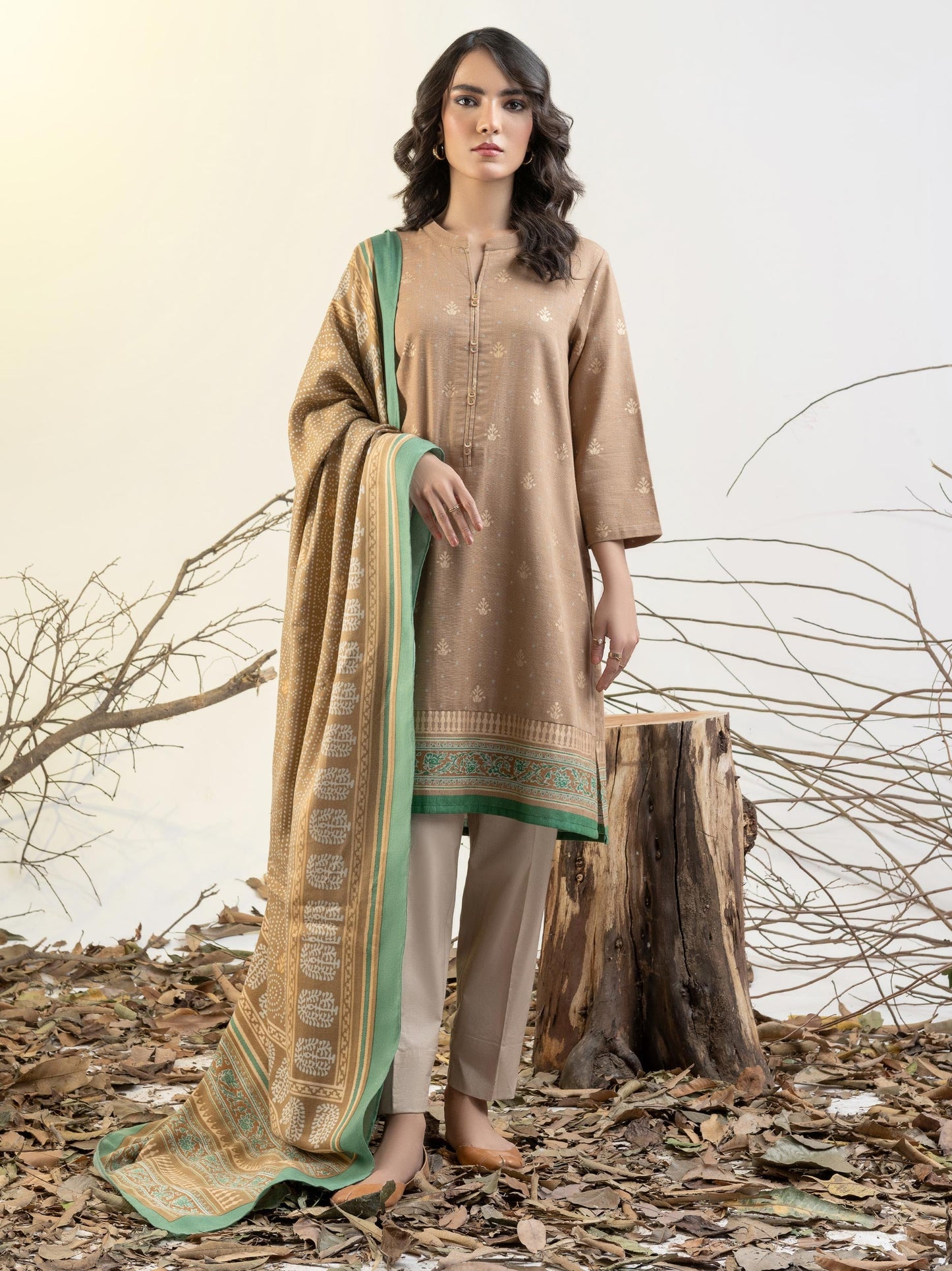 3 Piece Khaddar Suit-Printed(Unstitched)