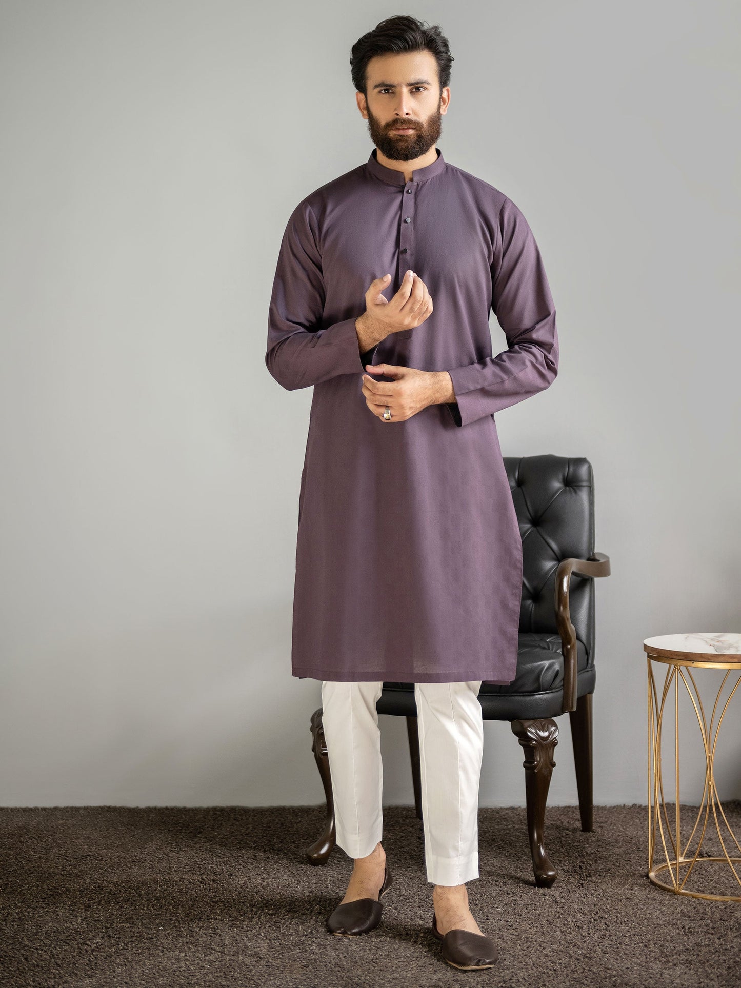 Limelight - Self Jacquard Kurta