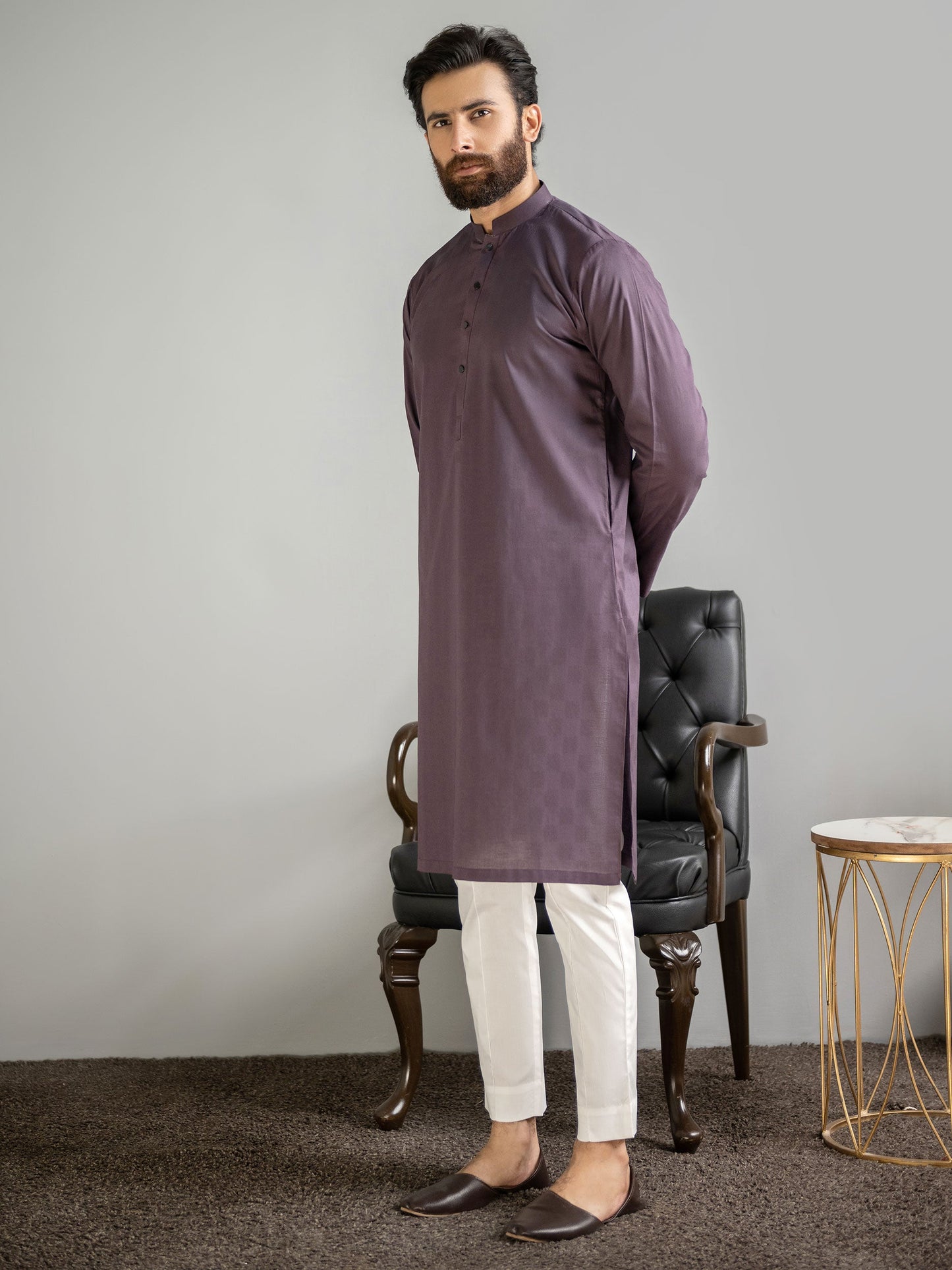 Limelight - Self Jacquard Kurta