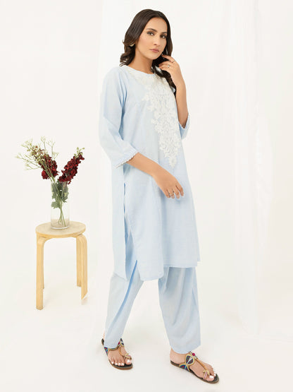 Limelight - 2 Piece Melange Suit-Embroidered (Pret)