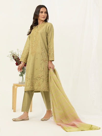 Limelight - 3 Piece Textured Lawn Suit-Embroidered (Pret)