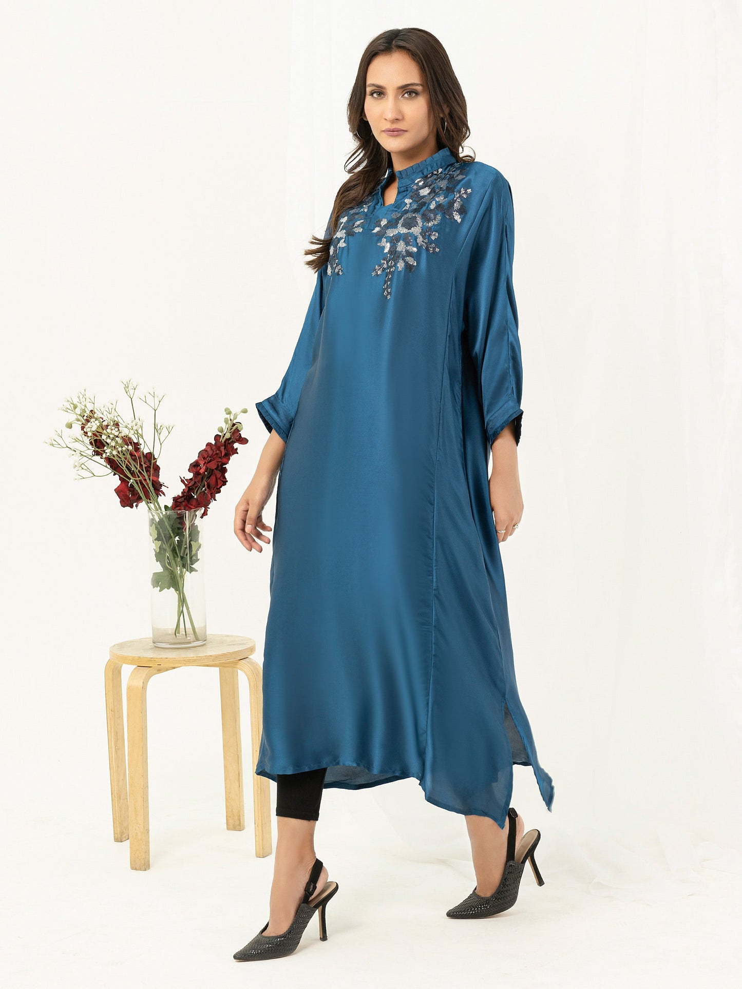 Limelight - Silk Shirt-Embroidered (Pret)