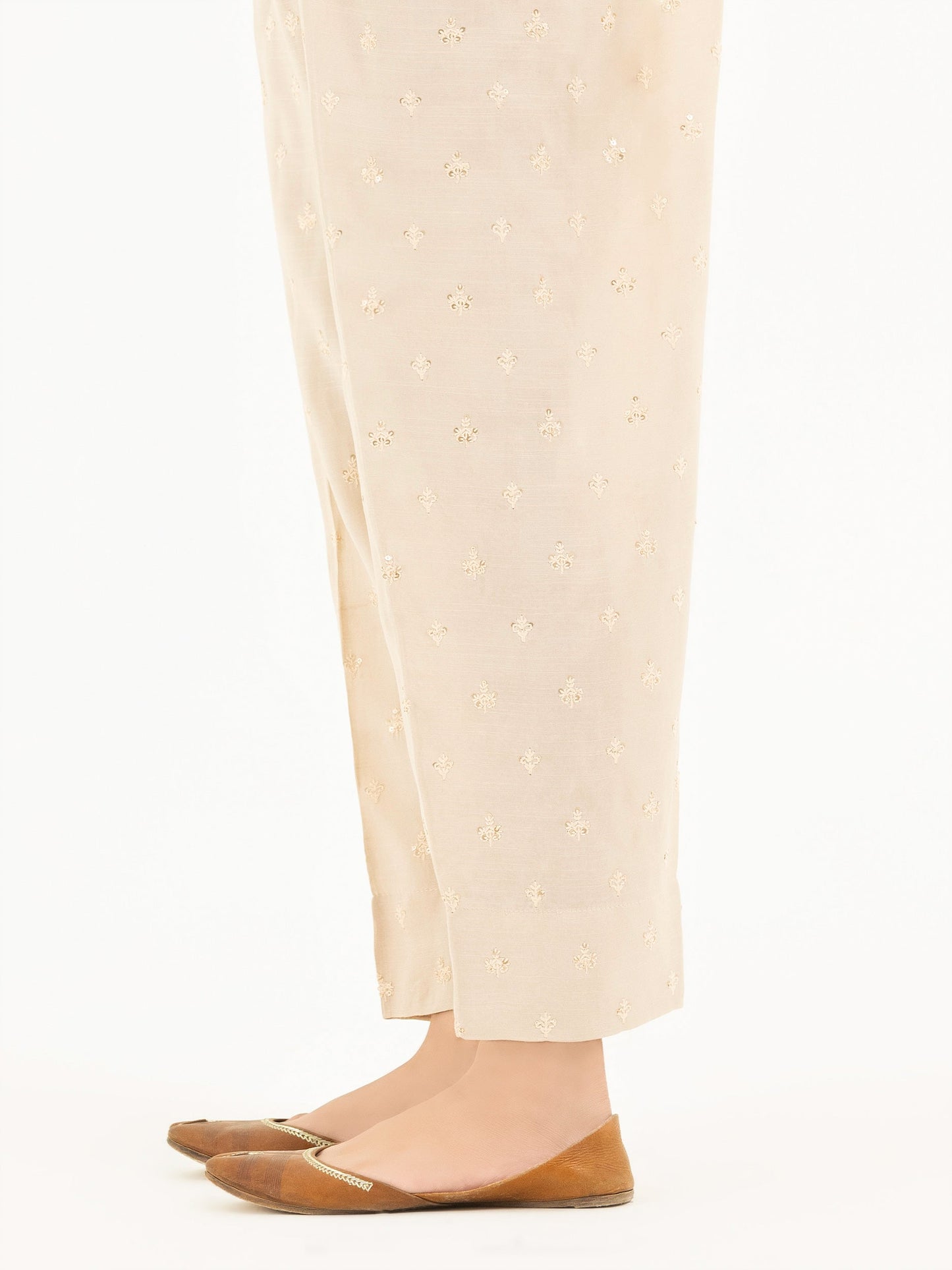 Limelight - Embroidered Raw Silk Trousers(Pret)