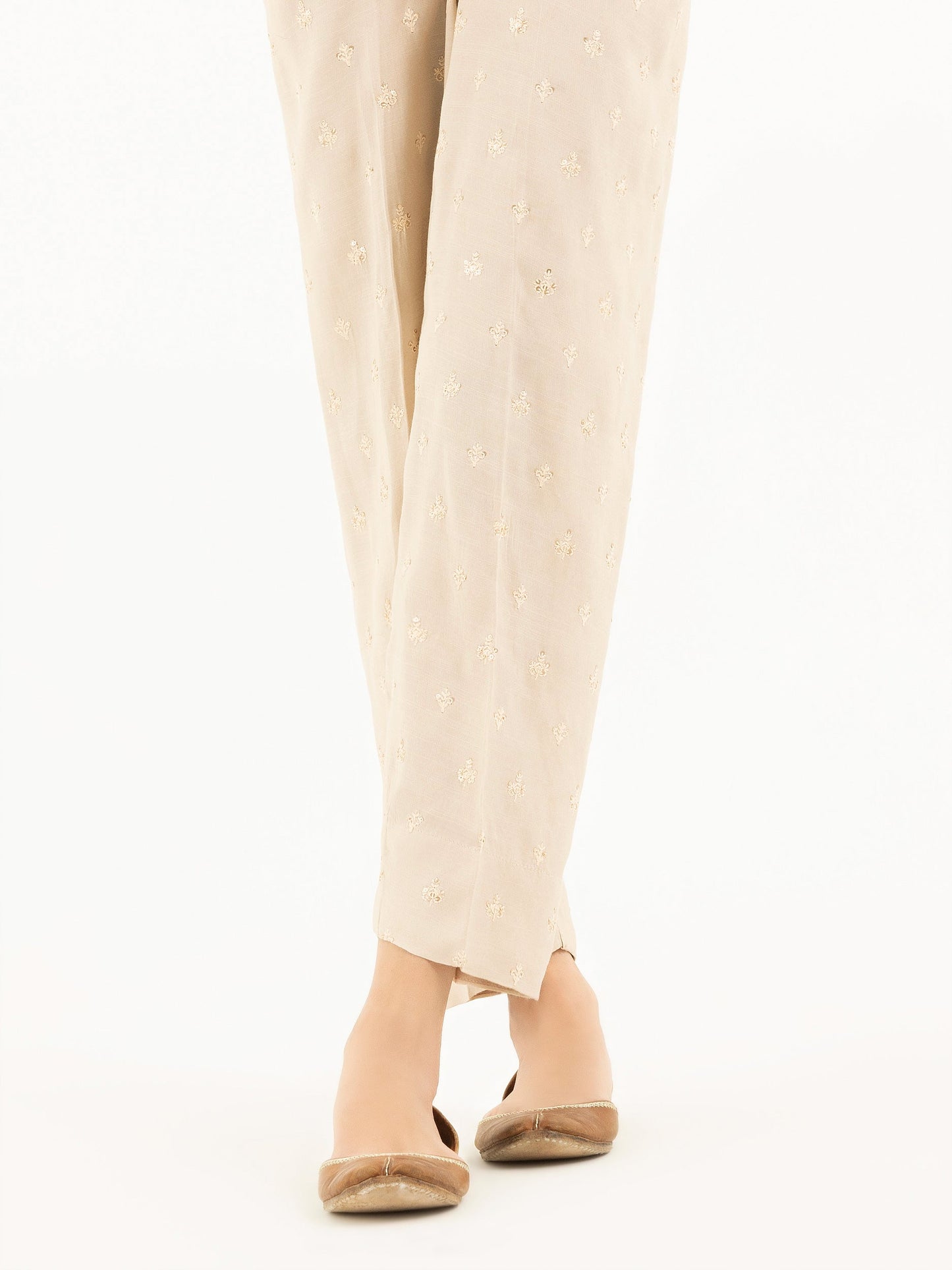 Limelight - Embroidered Raw Silk Trousers(Pret)