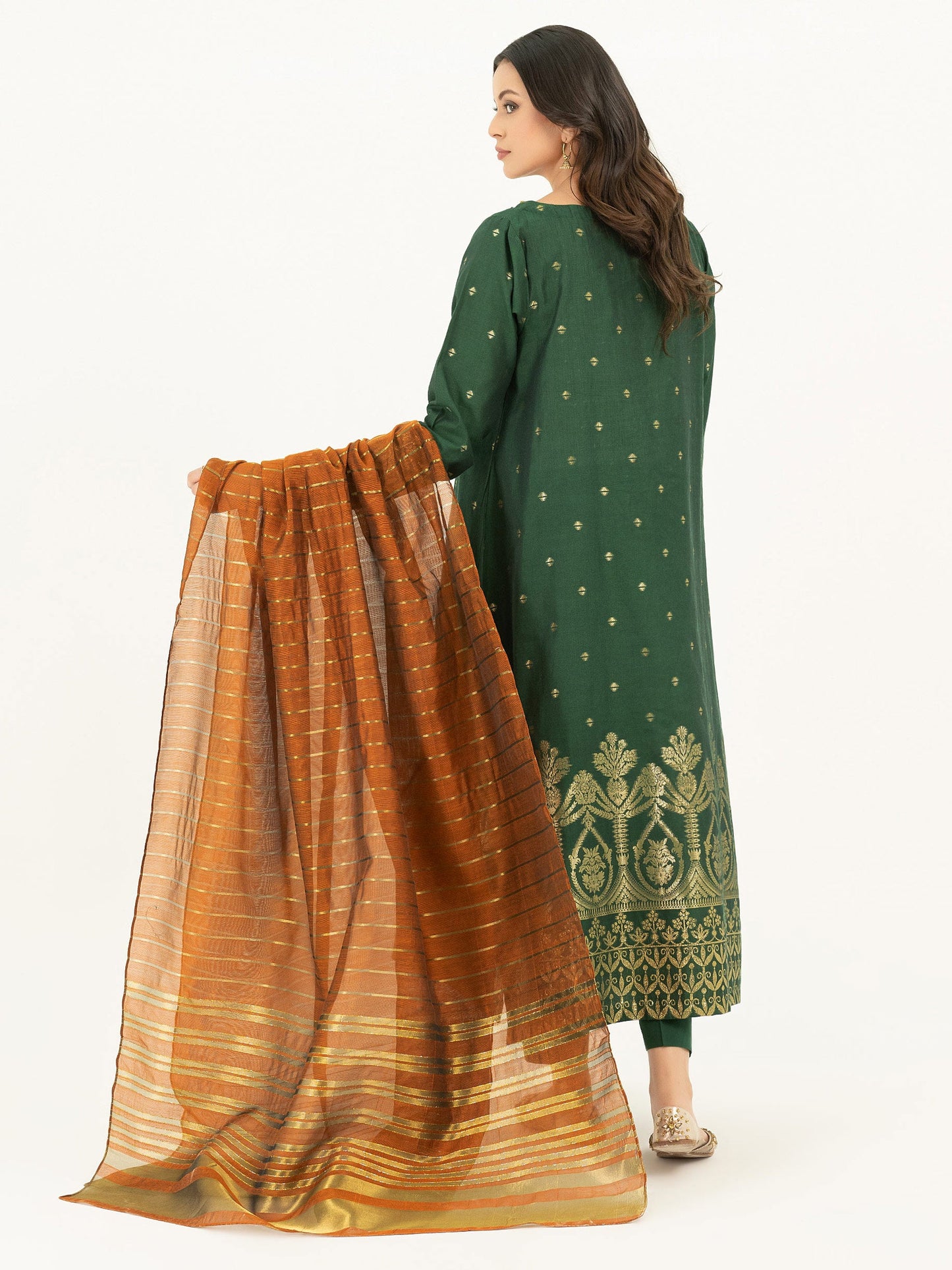 Limelight - 3 Piece Jacquard Suit-Embellished (Pret)