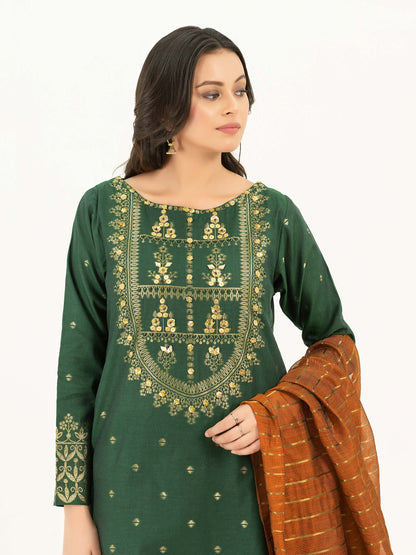 Limelight - 3 Piece Jacquard Suit-Embellished (Pret)