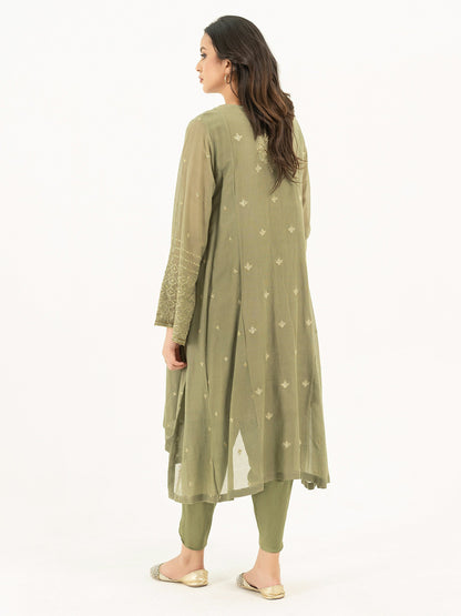 Limelight - 2 Piece Cotton Net Suit-Embroidered (Pret)