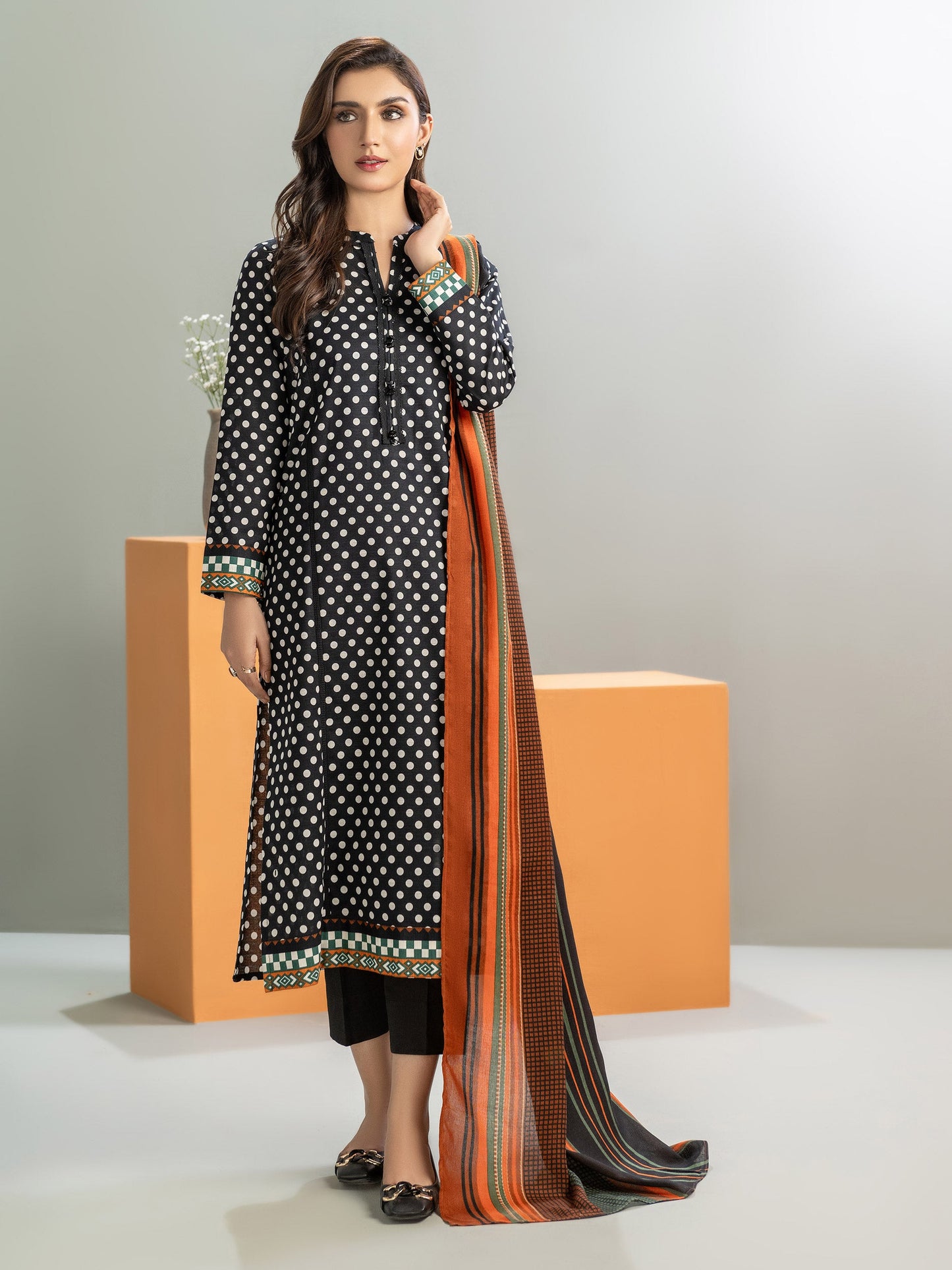 2 Piece Khaddar Suit-Printed(Unstitched)