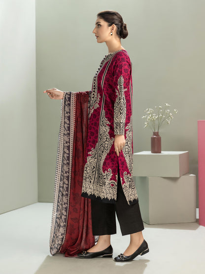 2 Piece Slub Khaddar Suit-Printed (Unstitched)