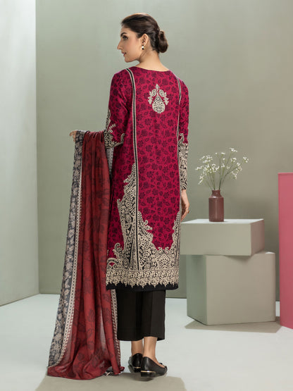 2 Piece Slub Khaddar Suit-Printed (Unstitched)