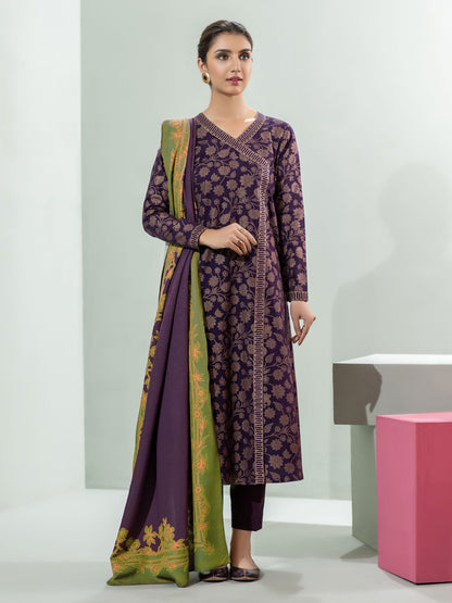 Limelight - 2 Piece Slub Khaddar Suit-Paste Print(Unstitched)