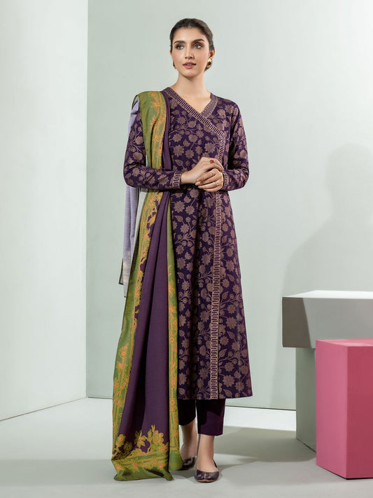 Limelight - 2 Piece Slub Khaddar Suit-Paste Print(Unstitched)