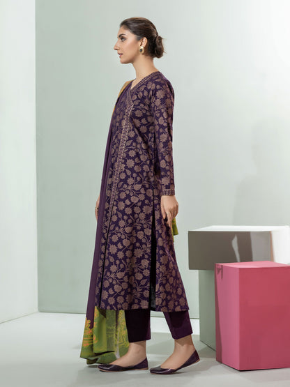 Limelight - 2 Piece Slub Khaddar Suit-Paste Print(Unstitched)