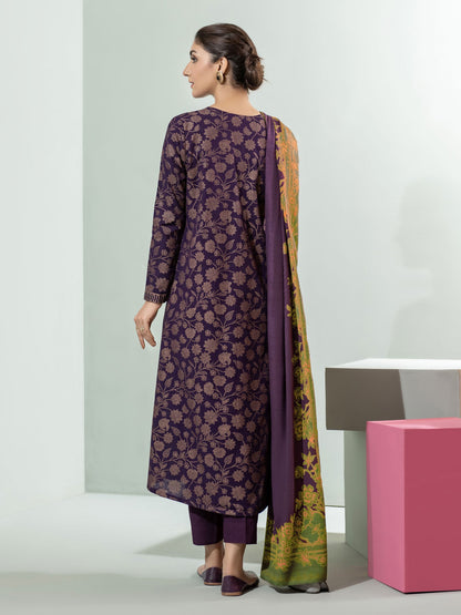 Limelight - 2 Piece Slub Khaddar Suit-Paste Print(Unstitched)