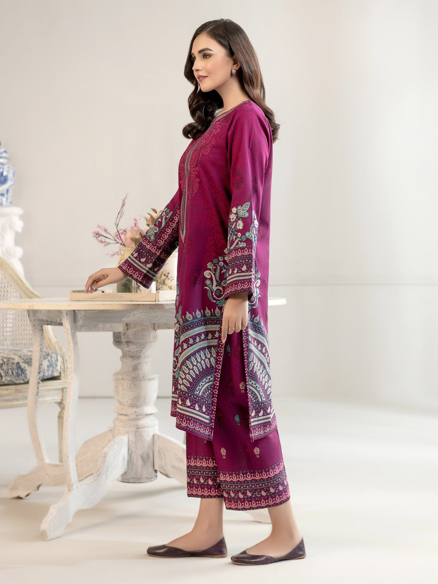 2 Piece Khaddar Suit-Embroidered(Unstitched)