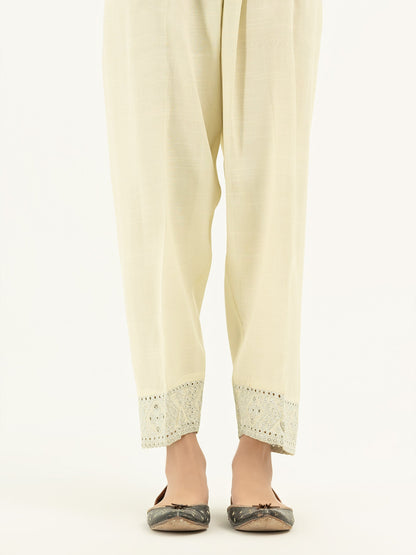 Limelight - Embroidered Raw Silk Trousers(Pret)