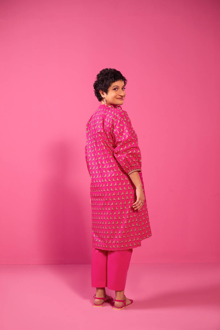 Printed Embroidered Cambric Kurti