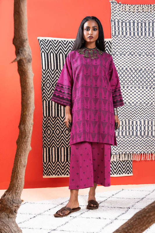 2 Pc Dyed Jacquard Outfit