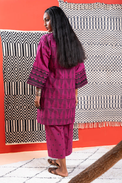 2 Pc Dyed Jacquard Outfit