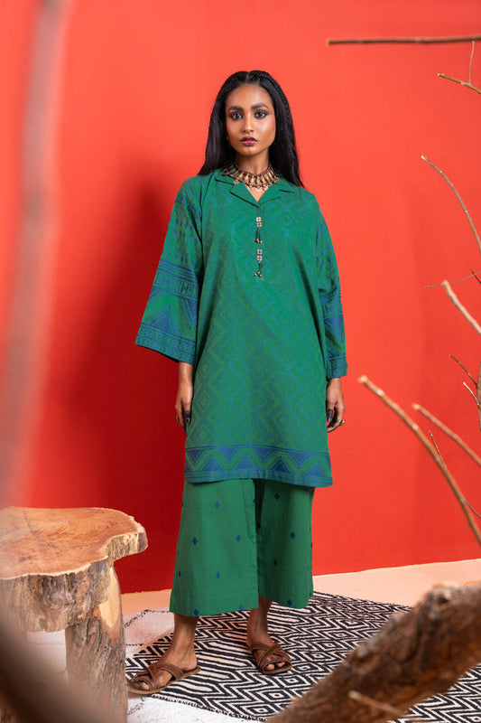 2 Pc Printed Jacquard Outfit