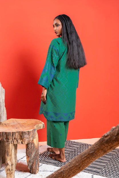 2 Pc Printed Jacquard Outfit