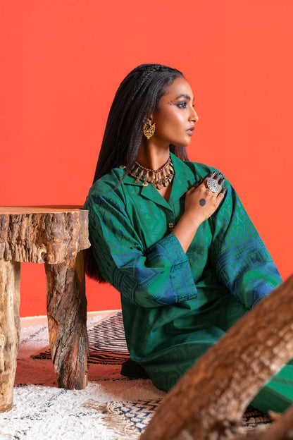 2 Pc Printed Jacquard Outfit