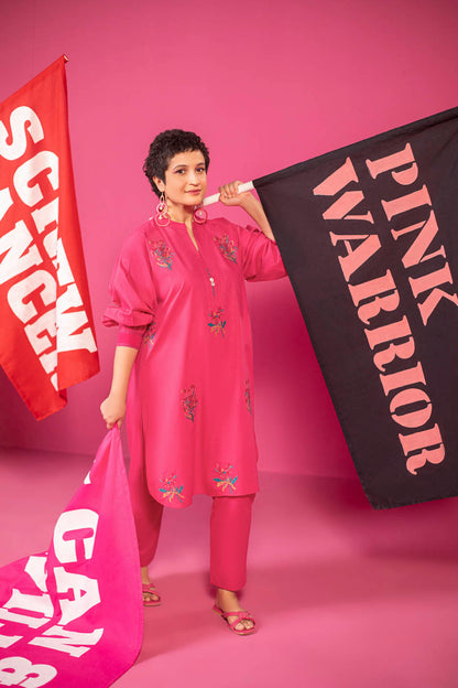 2 Pc Embroidered Karandi Outfit