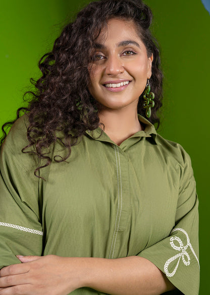 2 Pc Embroidered Cambric Outfit