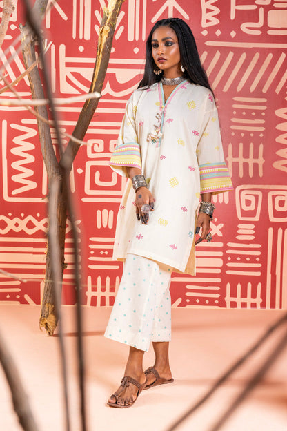 2 Pc Printed Jacquard Outfit