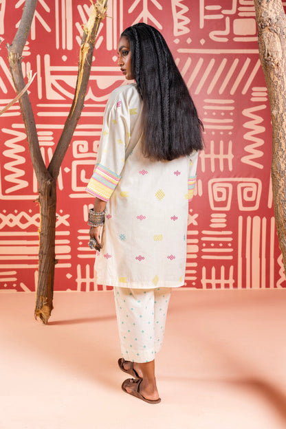 2 Pc Printed Jacquard Outfit