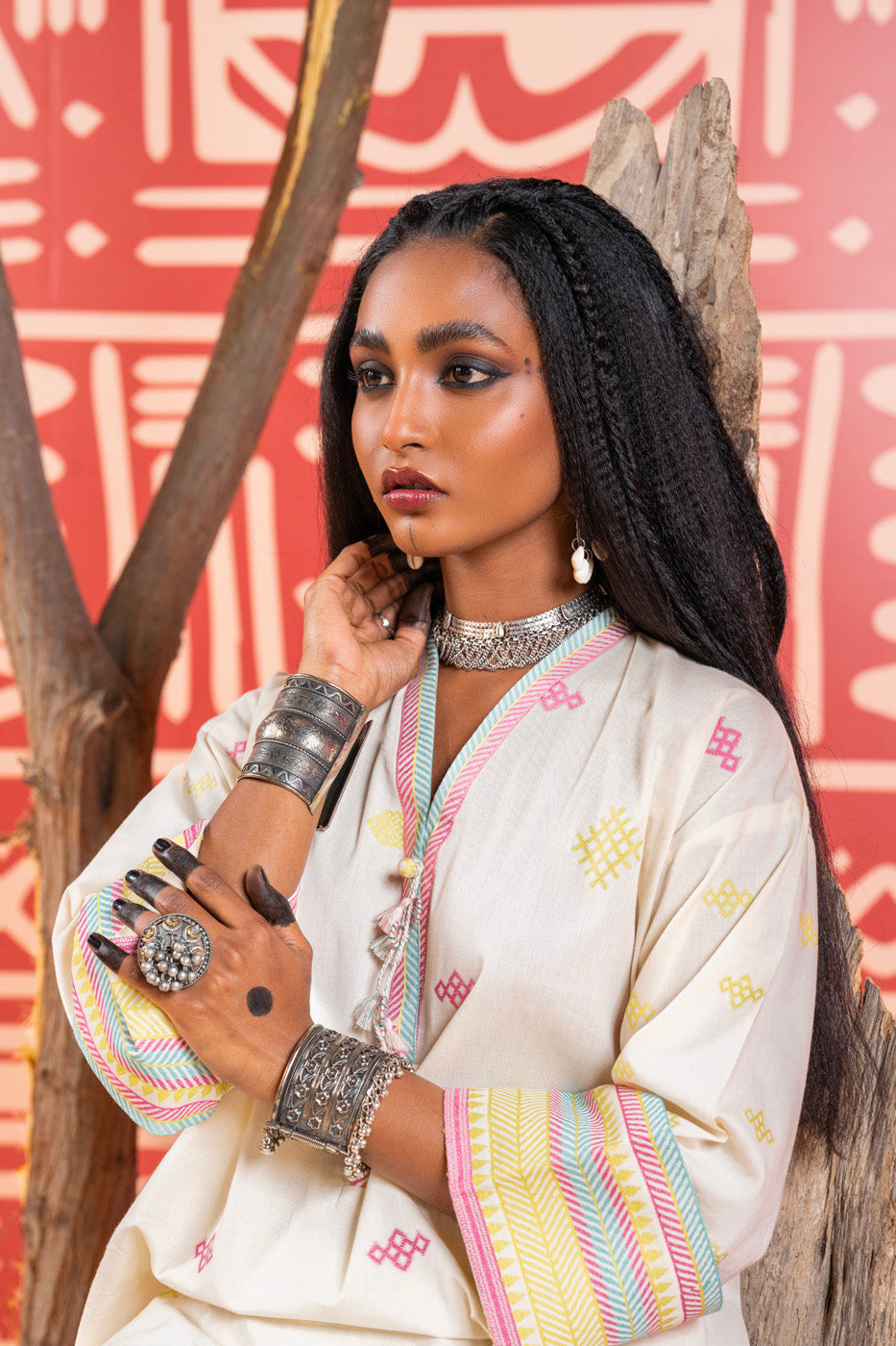 2 Pc Printed Jacquard Outfit