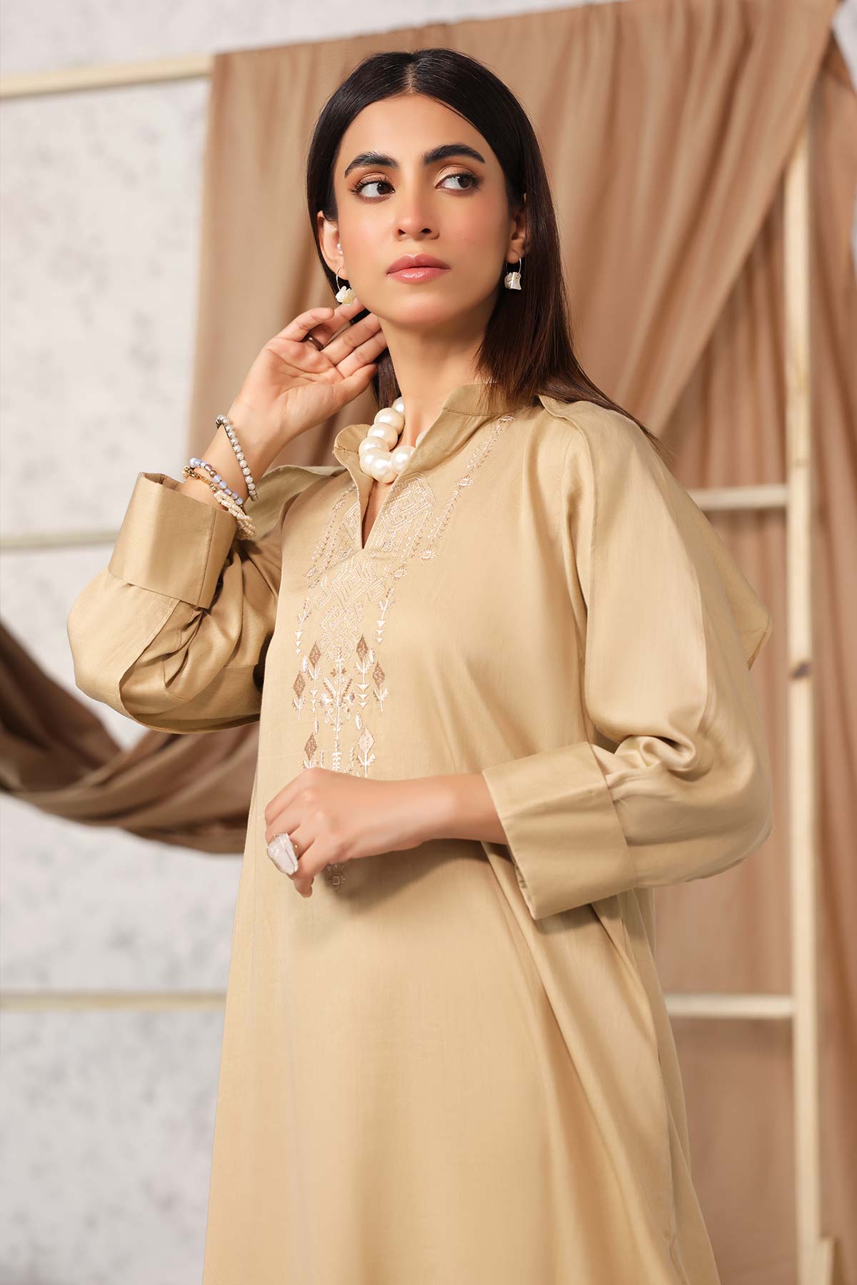 2 Pc Embroidered Cotton Outfit